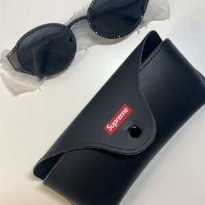 Supreme x Swarovski Black Metal Sunglasses